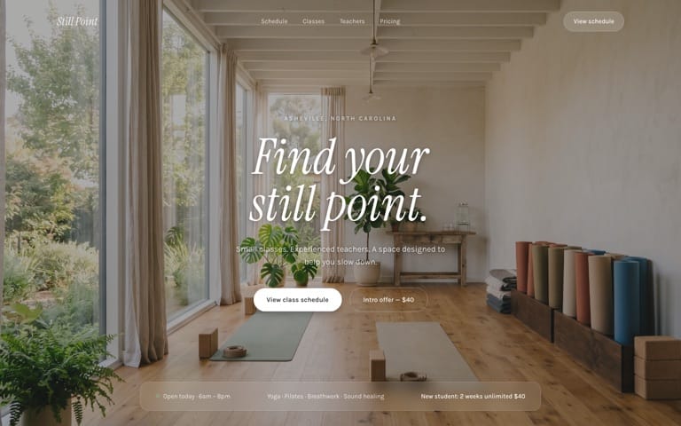 Health & wellness — live demo site built with SiteShip